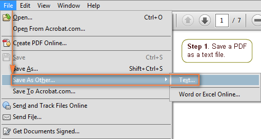 How to change adobe pdf to word document